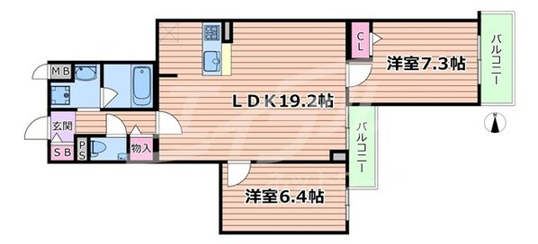 千林大宮駅 徒歩5分 2階の物件間取画像